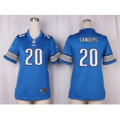 Women Nike Detroit Lions #20 Barry Sanders Game Light Blue Team Color NFL Jersey
