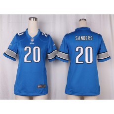 Women Nike Detroit Lions #20 Barry Sanders Game Light Blue Team Color NFL Jersey