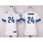Women Nike Detroit Lions #24 Nevin Lawson Game White NFL Jersey