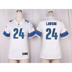 Women Nike Detroit Lions #24 Nevin Lawson Game White NFL Jersey