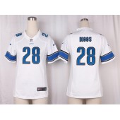 Women Nike Detroit Lions #28 Quandre Diggs Game White NFL Jersey