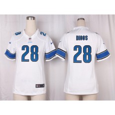 Women Nike Detroit Lions #28 Quandre Diggs Game White NFL Jersey