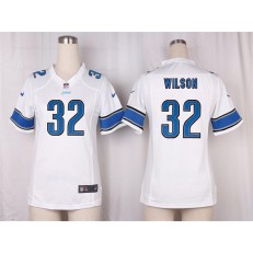 Women Nike Detroit Lions #32 Tavon Wilson Game White NFL Jersey