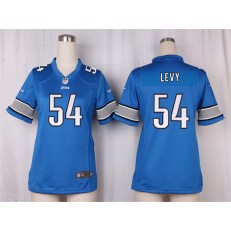 Women Nike Detroit Lions #54 DeAndre Levy Game Light Blue Team Color NFL Jersey