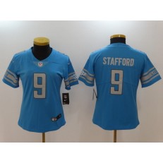 Women Nike Detroit Lions #9 Matthew Stafford Blue Vapor Untouchable Limited NFL Jersey