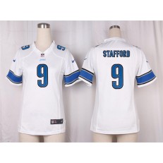 Women Nike Detroit Lions #9 Matthew Stafford Game White NFL Jersey