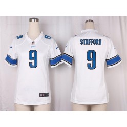 Women Nike Detroit Lions #9 Matthew Stafford Game White NFL Jersey