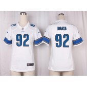 Women Nike Detroit Lions #92 Haloti Ngata Game White NFL Jersey