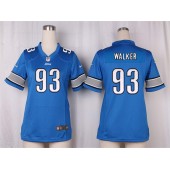 Women Nike Detroit Lions #93 Tyrunn Walker Game Light Blue Team Color NFL Jersey