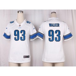 Women Nike Detroit Lions #93 Tyrunn Walker Game White NFL Jersey