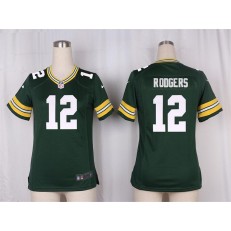 Women Nike Green Bay Packers #12 Aaron Rodgers Game Green Team Color NFL Jersey