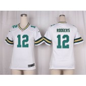Women Nike Green Bay Packers #12 Aaron Rodgers Game White NFL Jersey