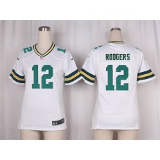 Women Nike Green Bay Packers #12 Aaron Rodgers Game White NFL Jersey