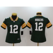Women Nike Green Bay Packers #12 Aaron Rodgers Green 2017 Vapor Untouchable Stitched NFL Limited Jersey