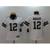 Women Nike Green Bay Packers #12 Aaron Rodgers White 2017 Vapor Untouchable Stitched NFL Limited Jersey