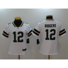 Women Nike Green Bay Packers #12 Aaron Rodgers White 2017 Vapor Untouchable Stitched NFL Limited Jersey