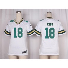Women Nike Green Bay Packers #18 Randall Cobb Game White NFL Jersey