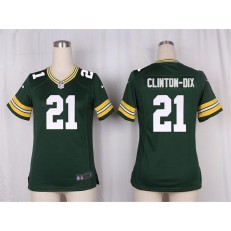 Women Nike Green Bay Packers #21 Ha Ha Clinton-Dix Game Green Team Color NFL Jersey