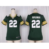 Women Nike Green Bay Packers #22 Aaron Ripkowski Game Green Team Color NFL Jersey