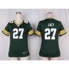 Women Nike Green Bay Packers #27 Eddie Lacy Game Green Team Color NFL Jersey