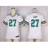 Women Nike Green Bay Packers #27 Eddie Lacy Game White NFL Jersey