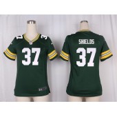 Women Nike Green Bay Packers #37 Sam Shields Game Green Team Color NFL Jersey