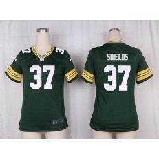 Women Nike Green Bay Packers #37 Sam Shields Game Green Team Color NFL Jersey
