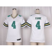 Women Nike Green Bay Packers #4 Brett Favre Game White NFL Jersey