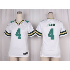Women Nike Green Bay Packers #4 Brett Favre Game White NFL Jersey