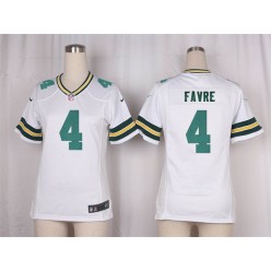 Women Nike Green Bay Packers #4 Brett Favre Game White NFL Jersey