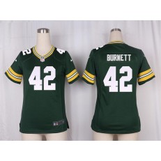 Women Nike Green Bay Packers #42 Morgan Burnett Game Green Team Color NFL Jersey