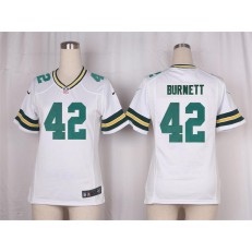 Women Nike Green Bay Packers #42 Morgan Burnett Game White NFL Jersey
