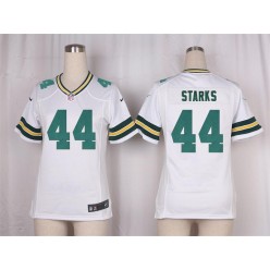 Women Nike Green Bay Packers #44 James Starks Game White NFL Jersey