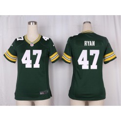Women Nike Green Bay Packers #47 Jake Ryan Game Green Team Color NFL Jersey