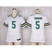 Women Nike Green Bay Packers #5 Paul Hornung Game White NFL Jersey