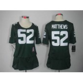 Women Nike Green Bay Packers #52 Clay Matthews Breast Cancer Awareness Green NFL Jersey