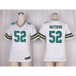 Women Nike Green Bay Packers #52 Clay Matthews Game White NFL Jersey