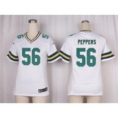 Women Nike Green Bay Packers #56 Julius Peppers Game White NFL Jersey