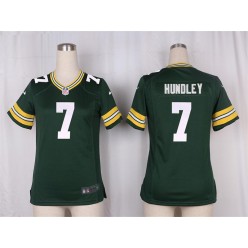 Women Nike Green Bay Packers #7 Brett Hundley Game Green Team Color NFL Jersey