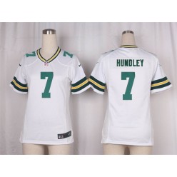 Women Nike Green Bay Packers #7 Brett Hundley Game White NFL Jersey