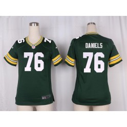 Women Nike Green Bay Packers #76 Mike Daniels Limited Green Team Color NFL Jersey