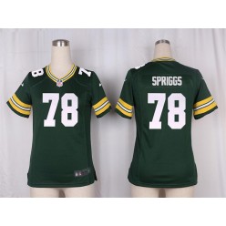 Women Nike Green Bay Packers #78 Jason Spriggs Game Green Team Color NFL Jersey