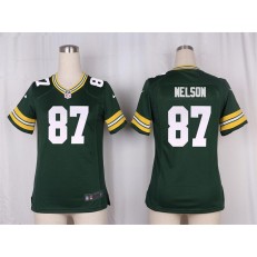 Women Nike Green Bay Packers #87 Jordy Nelson Game Green Team Color NFL Jersey