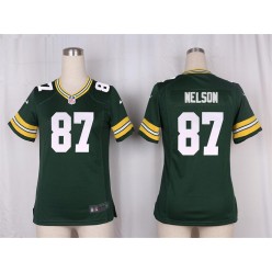 Women Nike Green Bay Packers #87 Jordy Nelson Game Green Team Color NFL Jersey