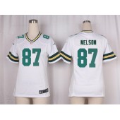 Women Nike Green Bay Packers #87 Jordy Nelson Game White NFL Jersey