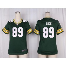 Women Nike Green Bay Packers #89 Jared Cook Game Green Team Color NFL Jersey