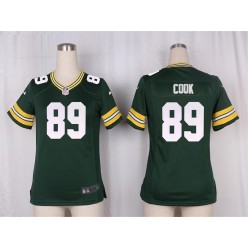 Women Nike Green Bay Packers #89 Jared Cook Game Green Team Color NFL Jersey