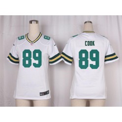 Women Nike Green Bay Packers #89 Jared Cook Game White NFL Jersey