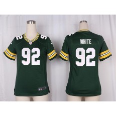 Women Nike Green Bay Packers #92 Reggie White Game Green Team Color NFL Jersey