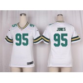 Women Nike Green Bay Packers #95 Datone Jones Game White NFL Jersey